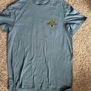 Quiksilver Blue Short Sleeve Tee Casual Cotton